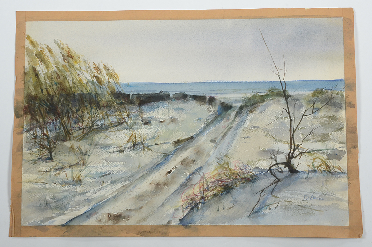 Pair of Dorothea Dana Unframed Watercolor Paintings