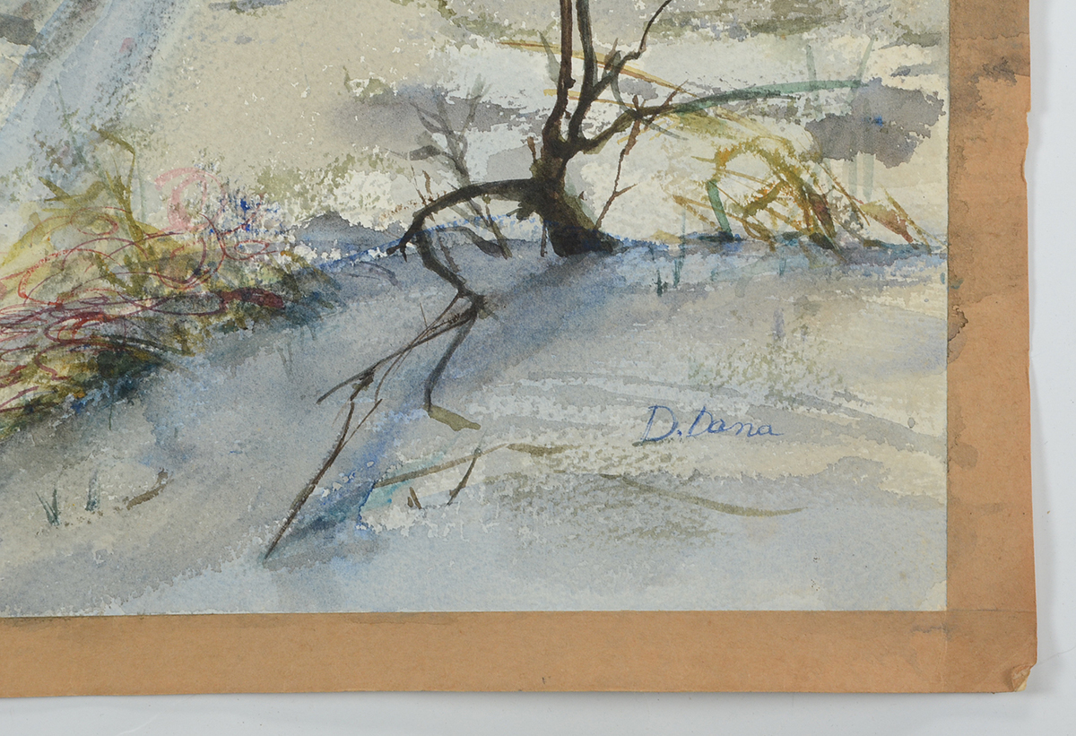 Pair of Dorothea Dana Unframed Watercolor Paintings