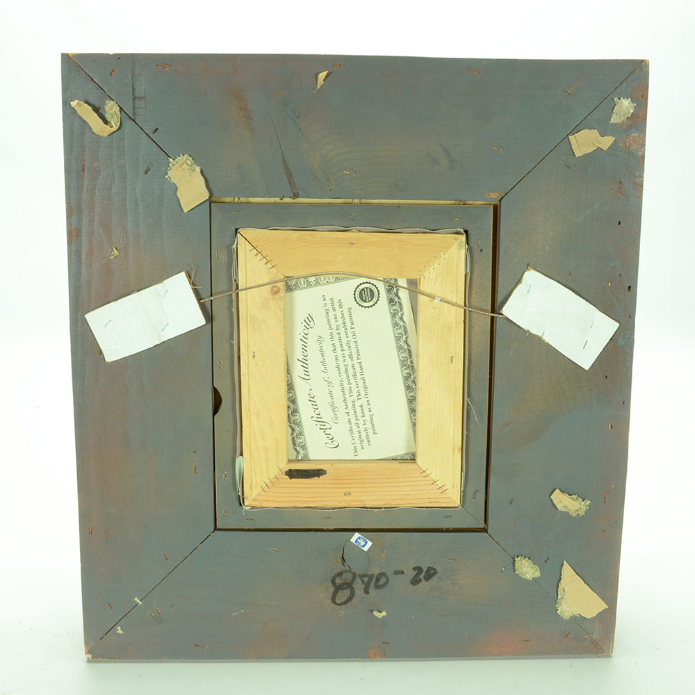 Original Signed Floral Still Life Oil on Canvas