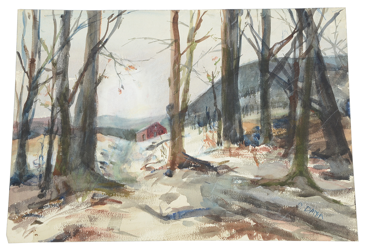 Pair of Dorothea Dana Unframed Watercolor Paintings