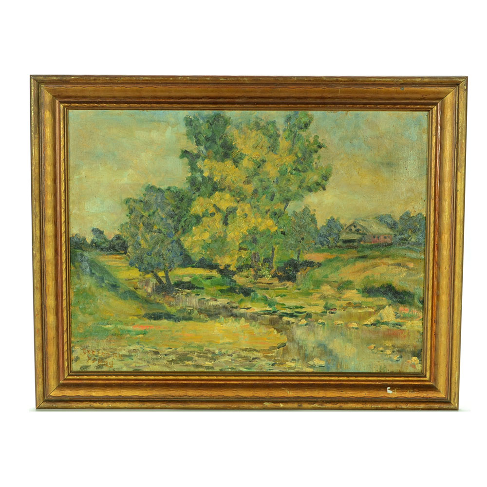 Gretchen Young Original Impressionist Oil on Canvas Board "Summer Solstice"