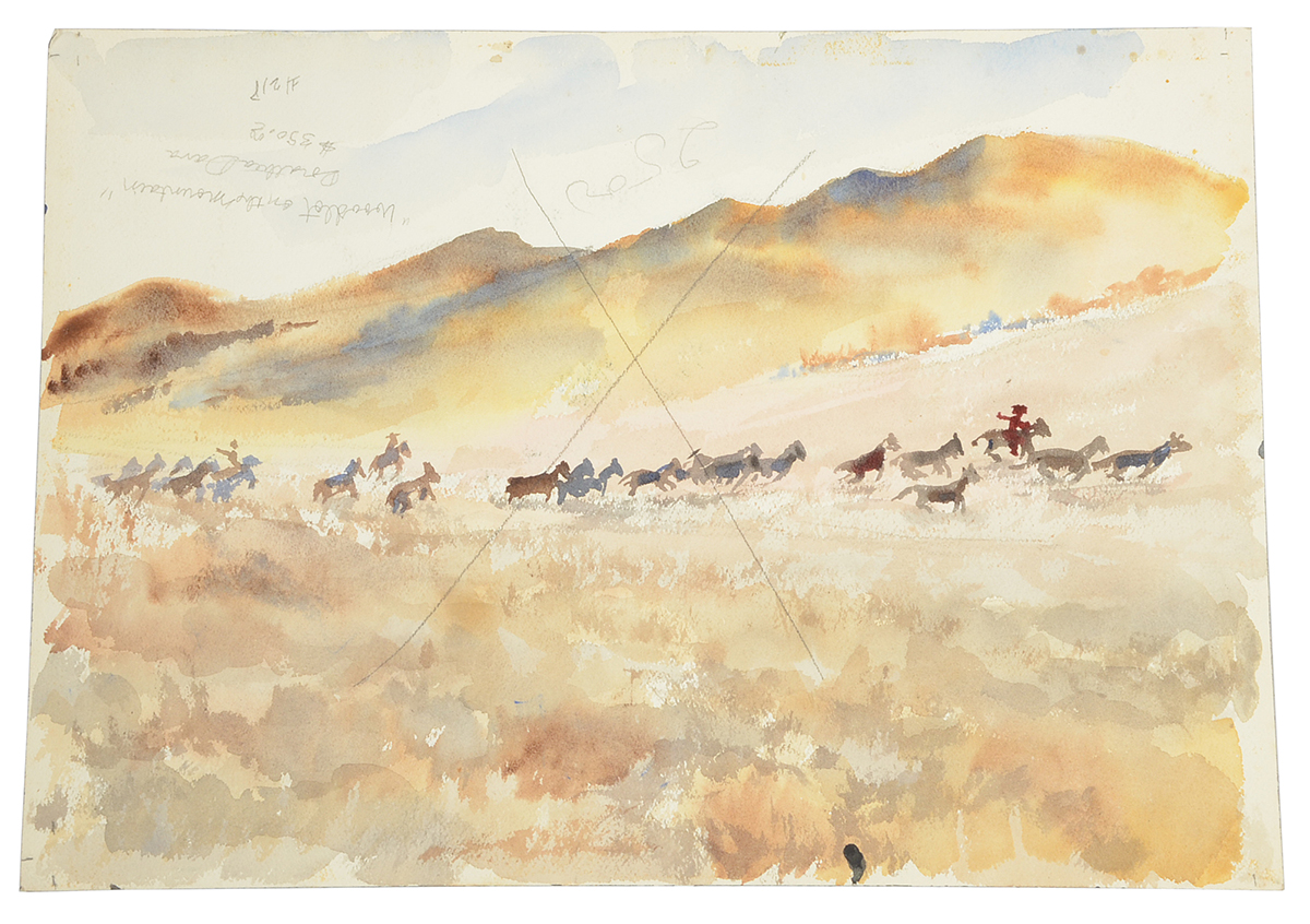 Pair of Dorothea Dana Unframed Watercolor Paintings