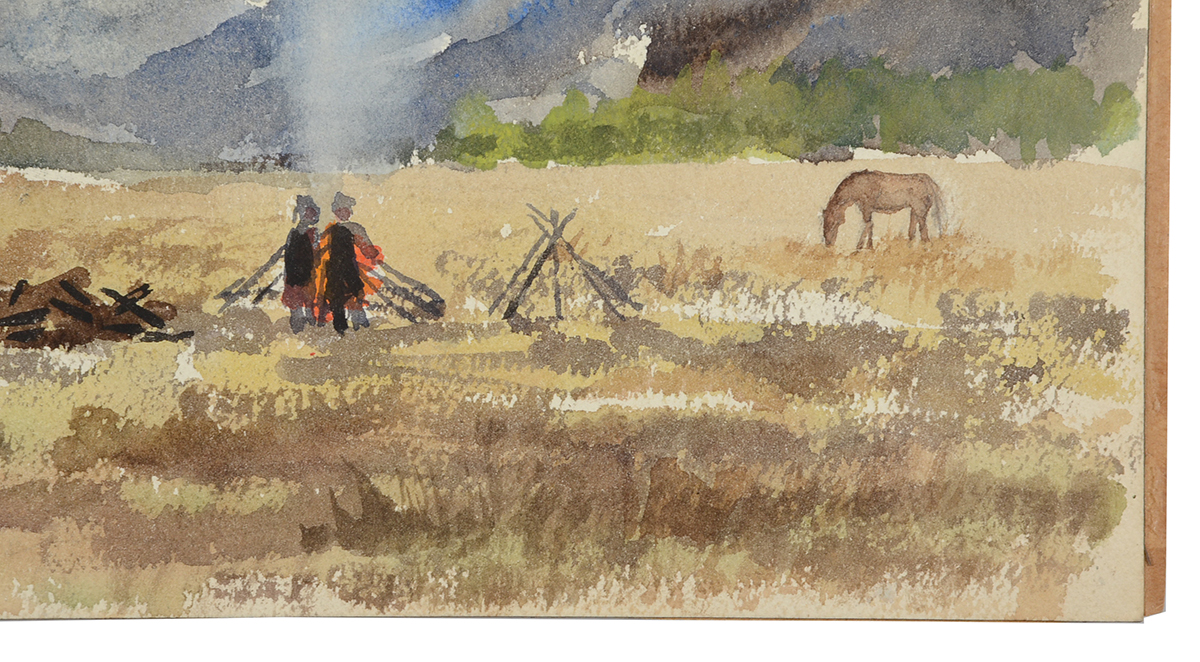 Pair of Dorothea Dana Unframed Watercolor Paintings