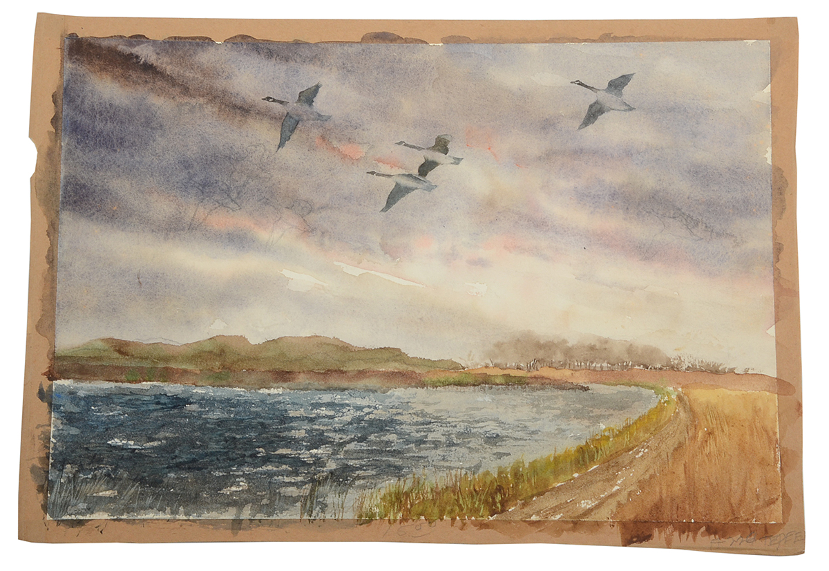 Pair of Dorothea Dana Unframed Watercolor Paintings