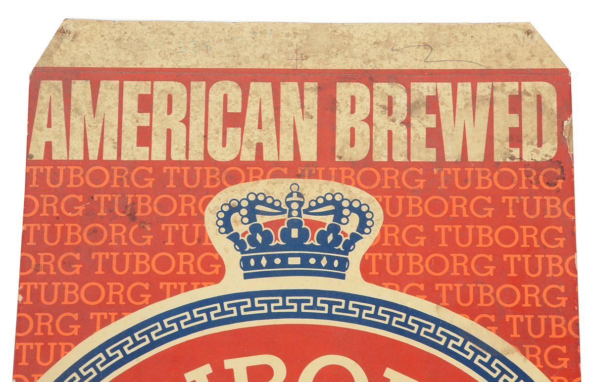 Vintage Original 1980s Tuborg Beer Store Display Advertisement