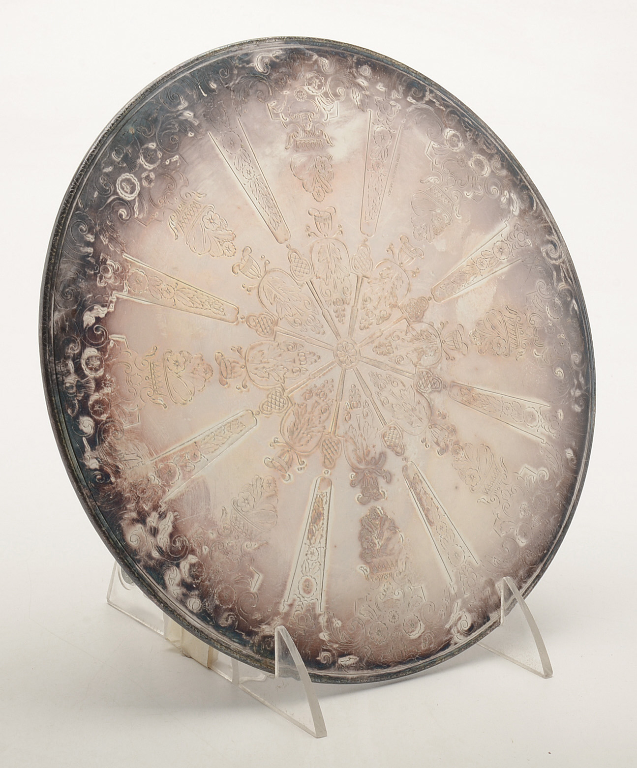 Silver Plate Collection Including a Flower Frog