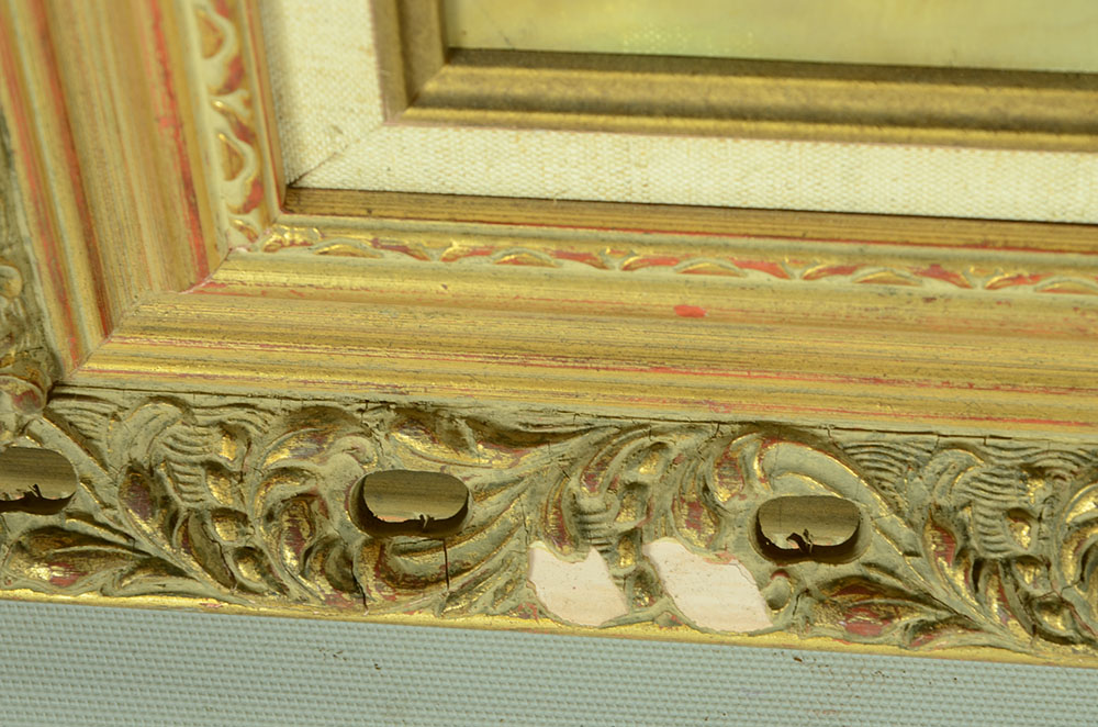 Marcel Caradec Original Oil Harbor Scene on Canvas