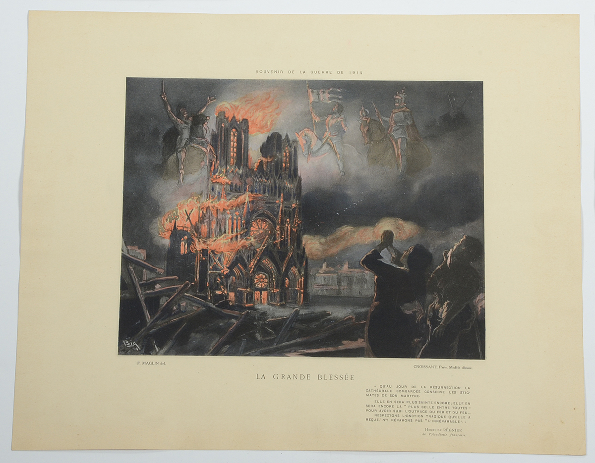 Four "Souvenir de la Guerre de 1914" Prints after F. Maglin