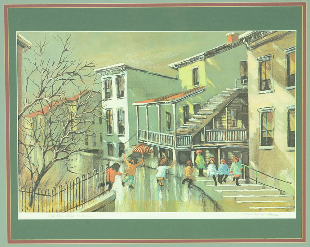 Robert Fabe Signed Offset Lithograph "After the Rain"
