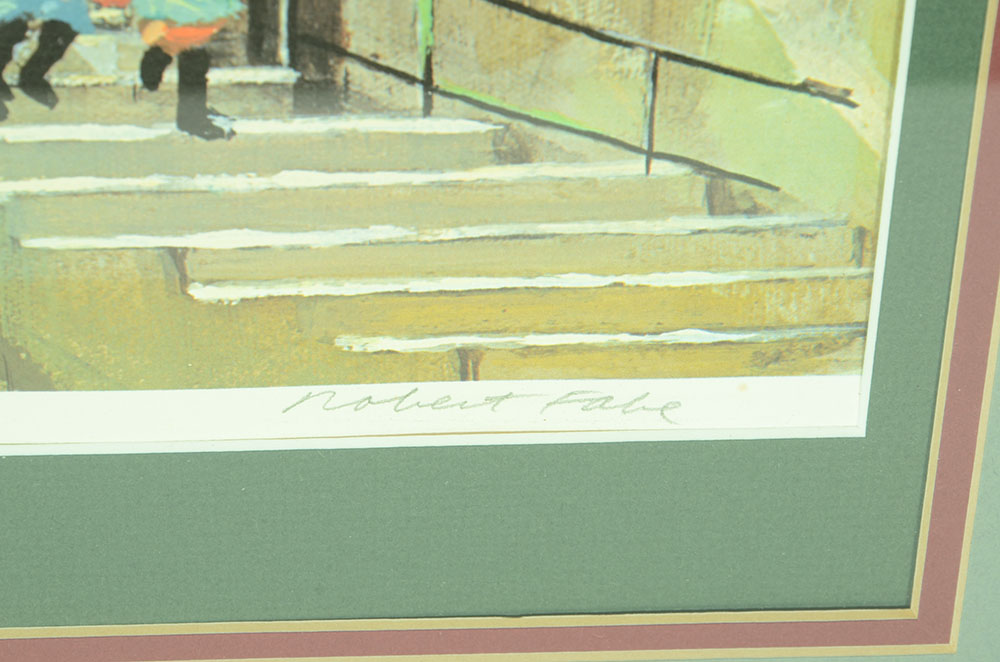 Robert Fabe Signed Offset Lithograph "After the Rain"