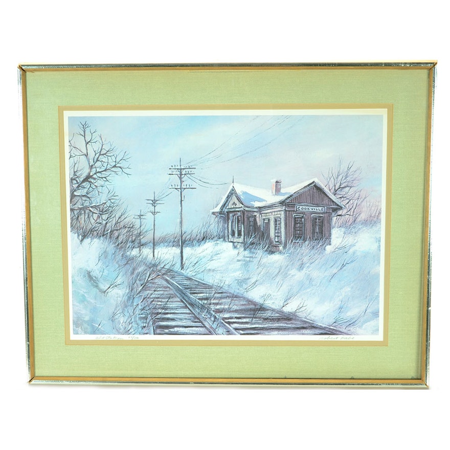 Robert Fabe Signed Limited Edition Offset Lithograph "Old Station"