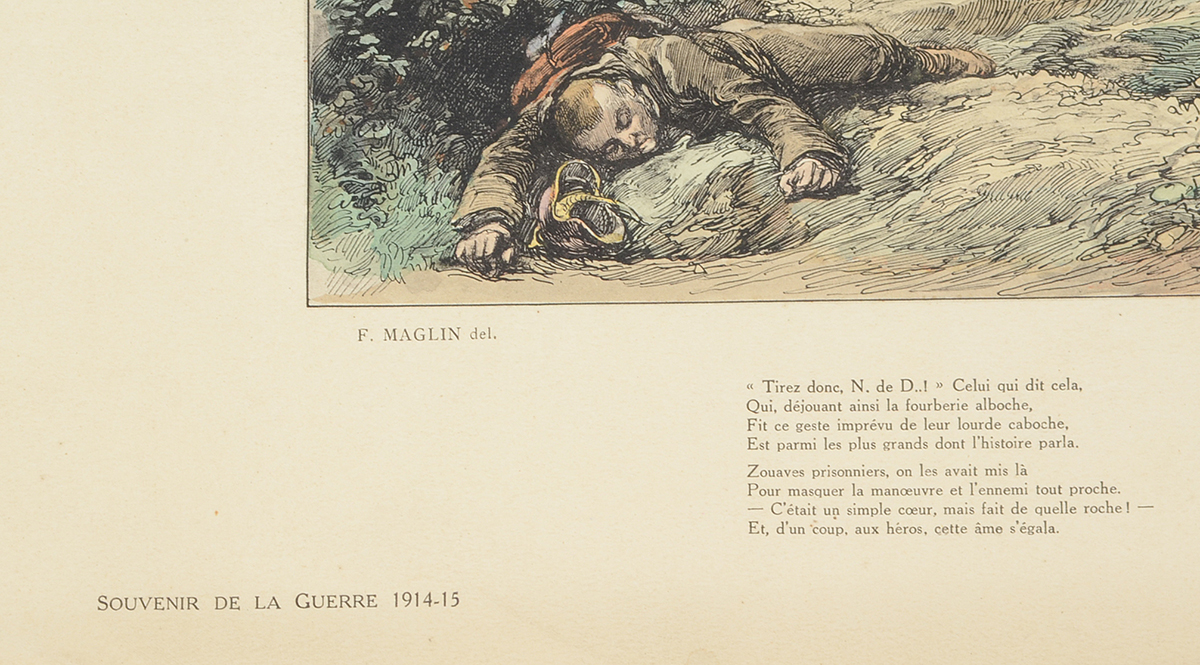 Four "Souvenir de la Guerre de 1914" Prints after F. Maglin