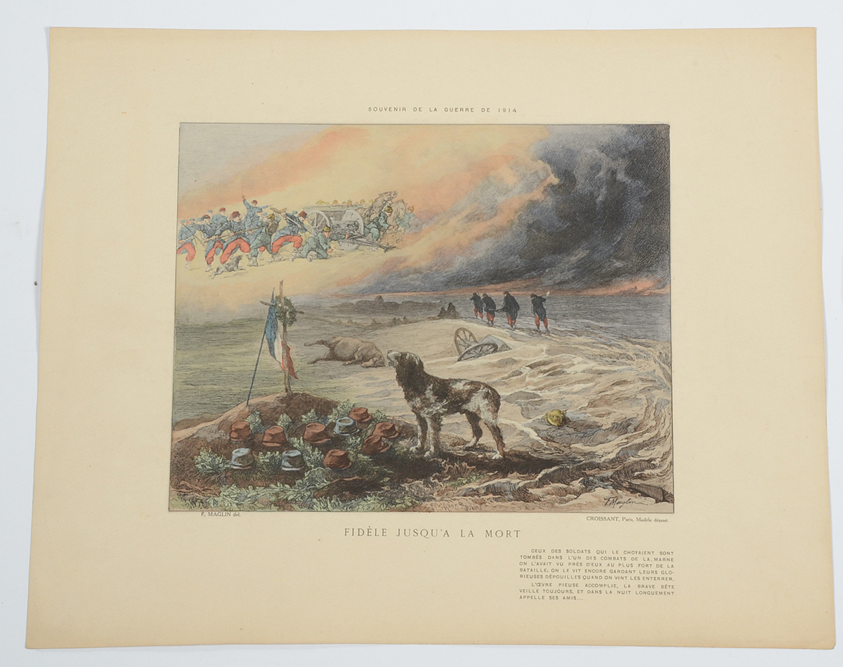 Four "Souvenir de la Guerre de 1914" Prints after F. Maglin