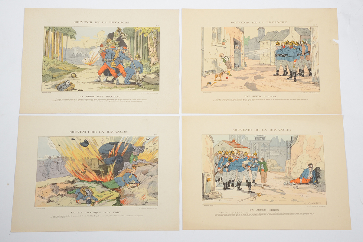 Eighteen R. Bataille Color Lithographs from "Souvenir de la Revan