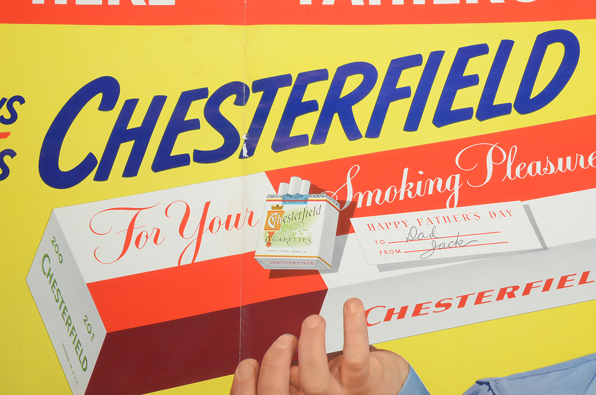 Original 1950s Chesterfield Cigarettes Poster Advertisement