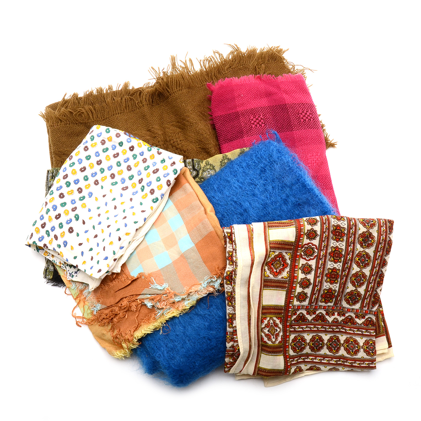 Assortment of Vintage Woven Scarves