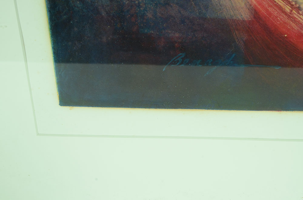 Original Three-Color Abstract Monotype