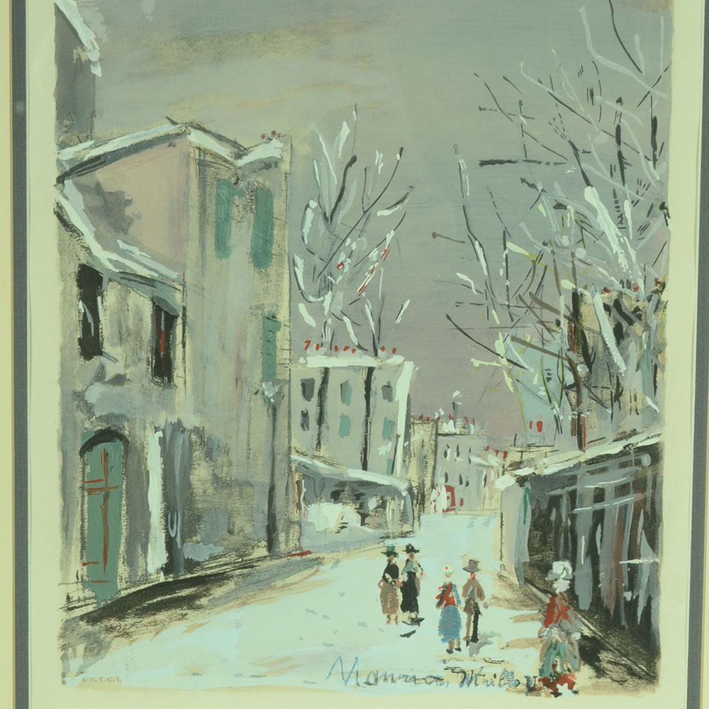 Hand-Embellished Collotype Reproduction after Maurice Utrillo
