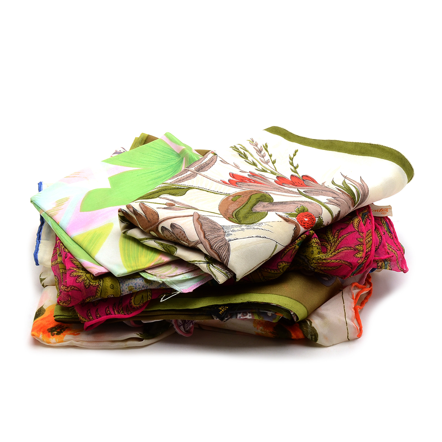 Assortment of Vintage Floral Scarves