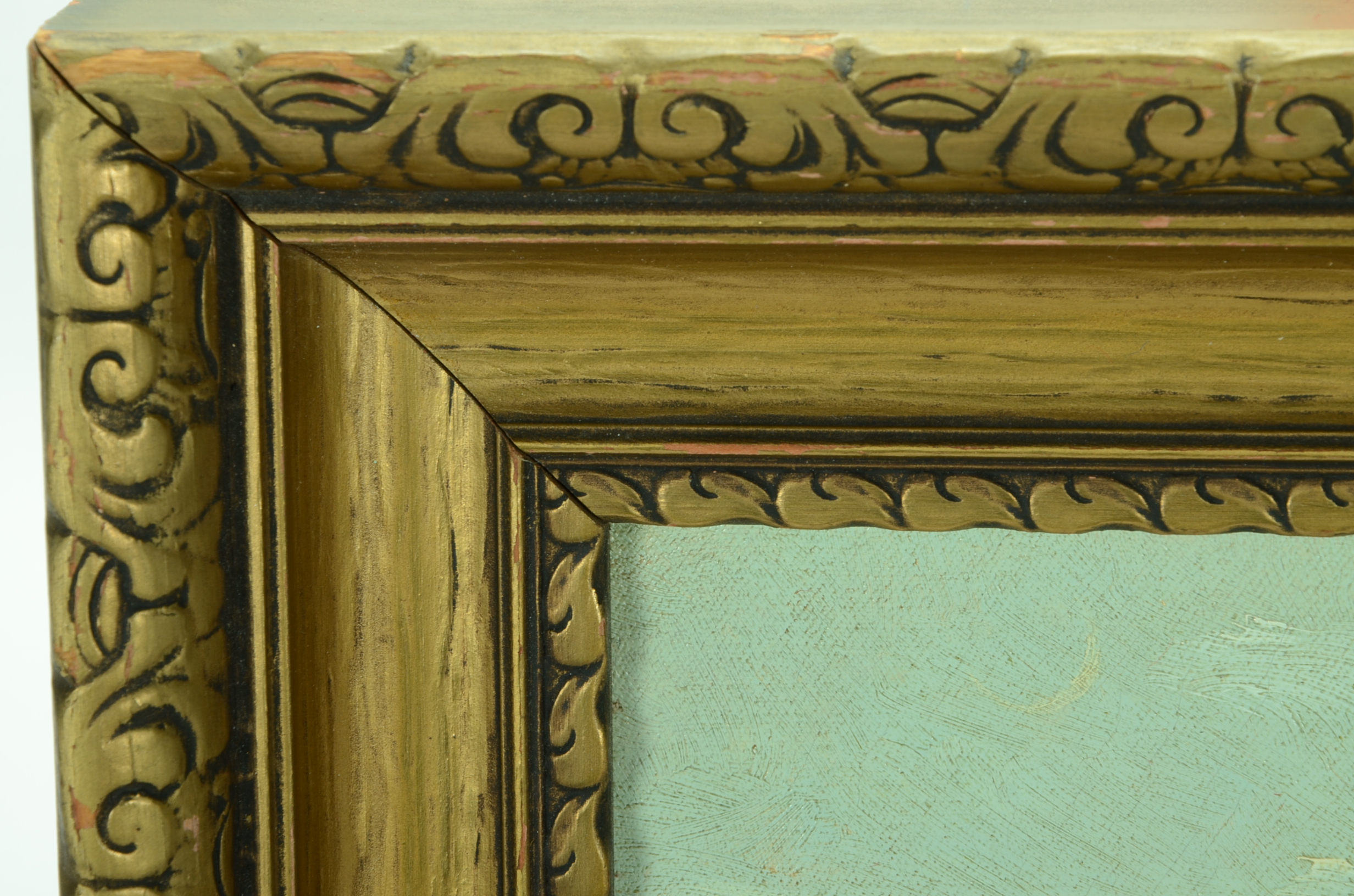 S. Gomer Antique Original Pastoral Landscape Oil on Canvvas