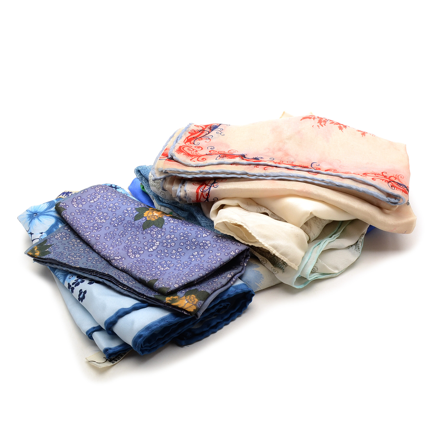 Assortment of Vintage Floral Scarves