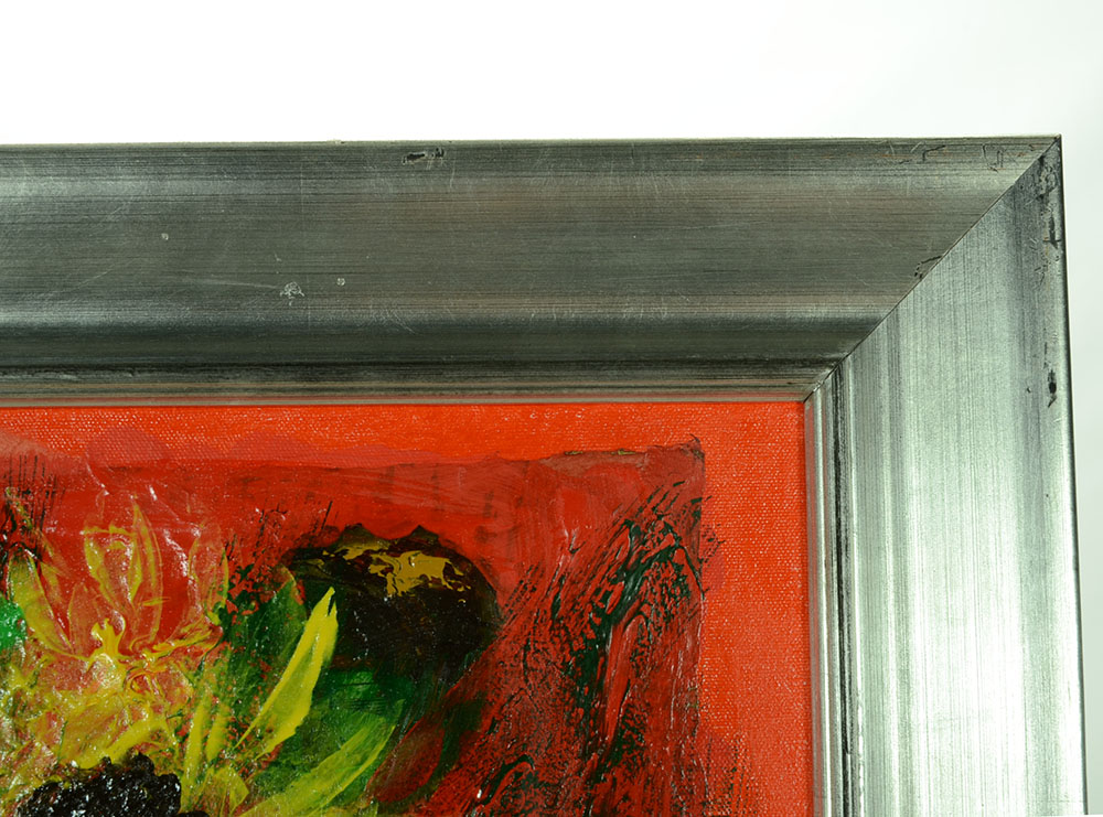 George Glass Original Acrylic and Tissue on Canvas "Sunflowers"