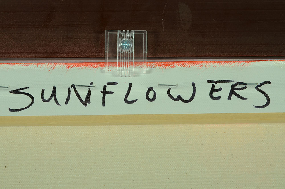 George Glass Original Acrylic and Tissue on Canvas "Sunflowers"