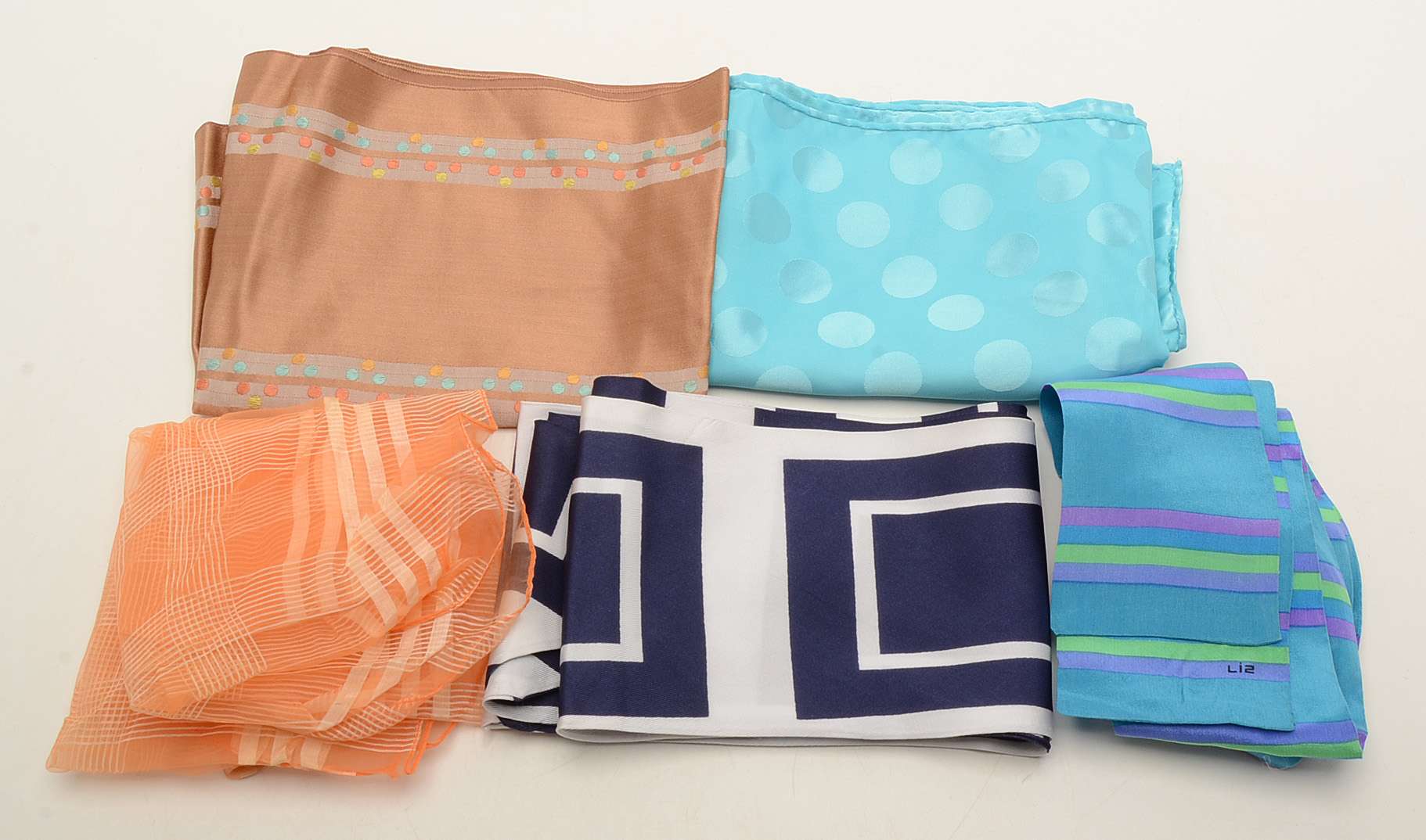 Assortment of Vintage Geometric Oblong Scarves