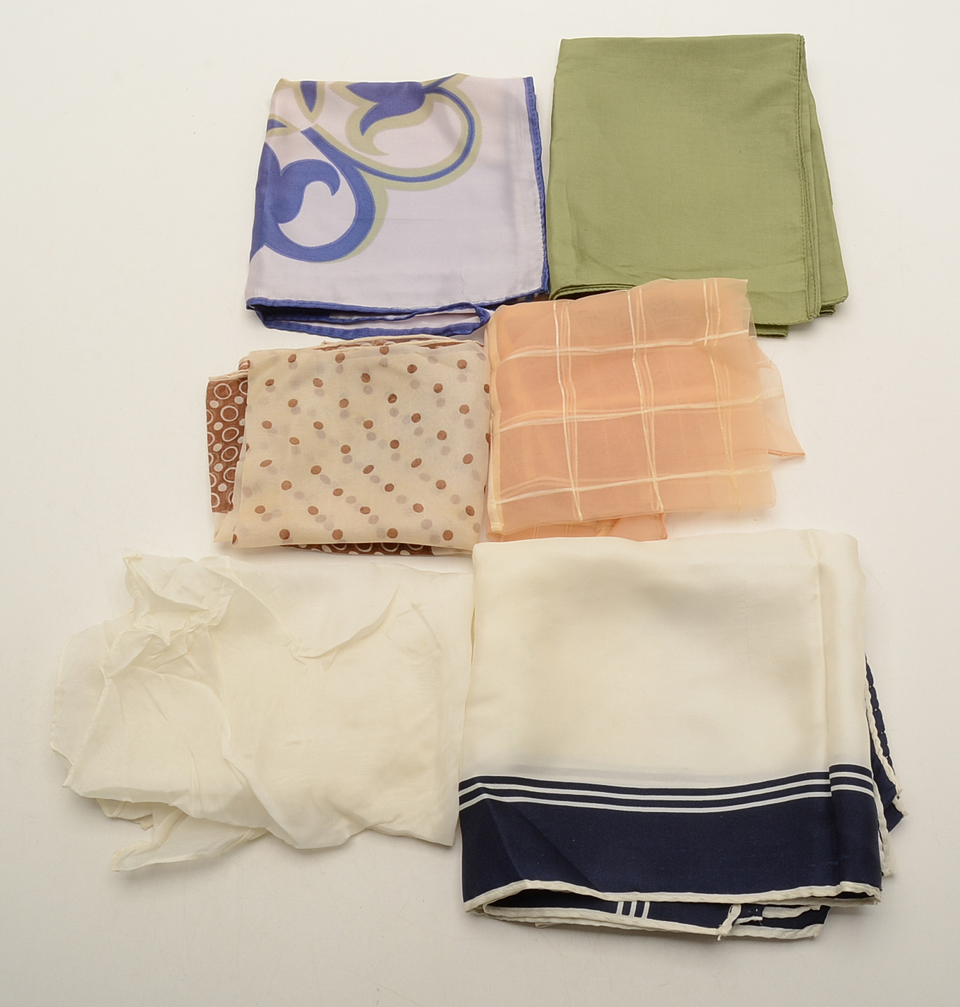 Assortment of Vintage Geometric Scarves