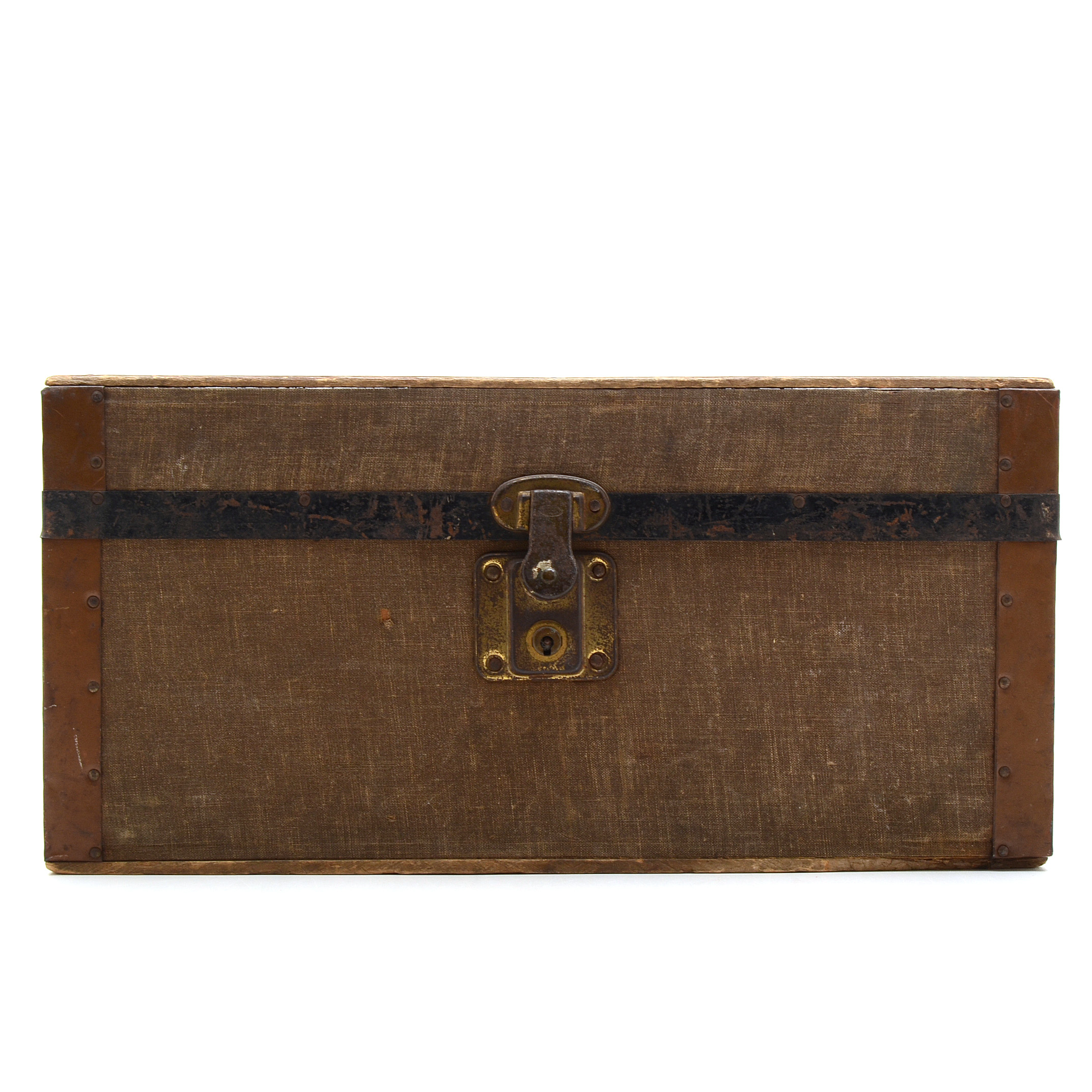 Vintage Small Locker Style Chest Filled with Assorted Dolls