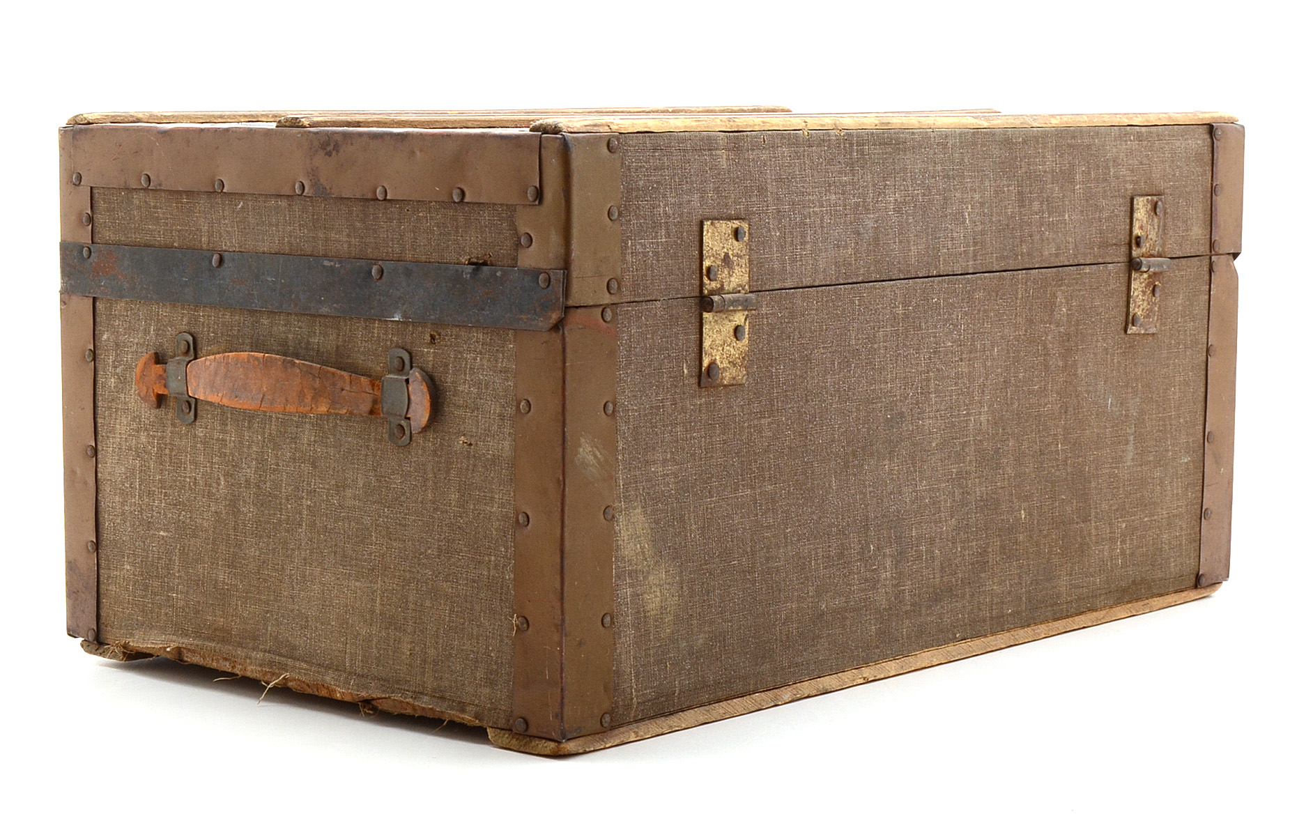 Vintage Small Locker Style Chest Filled with Assorted Dolls