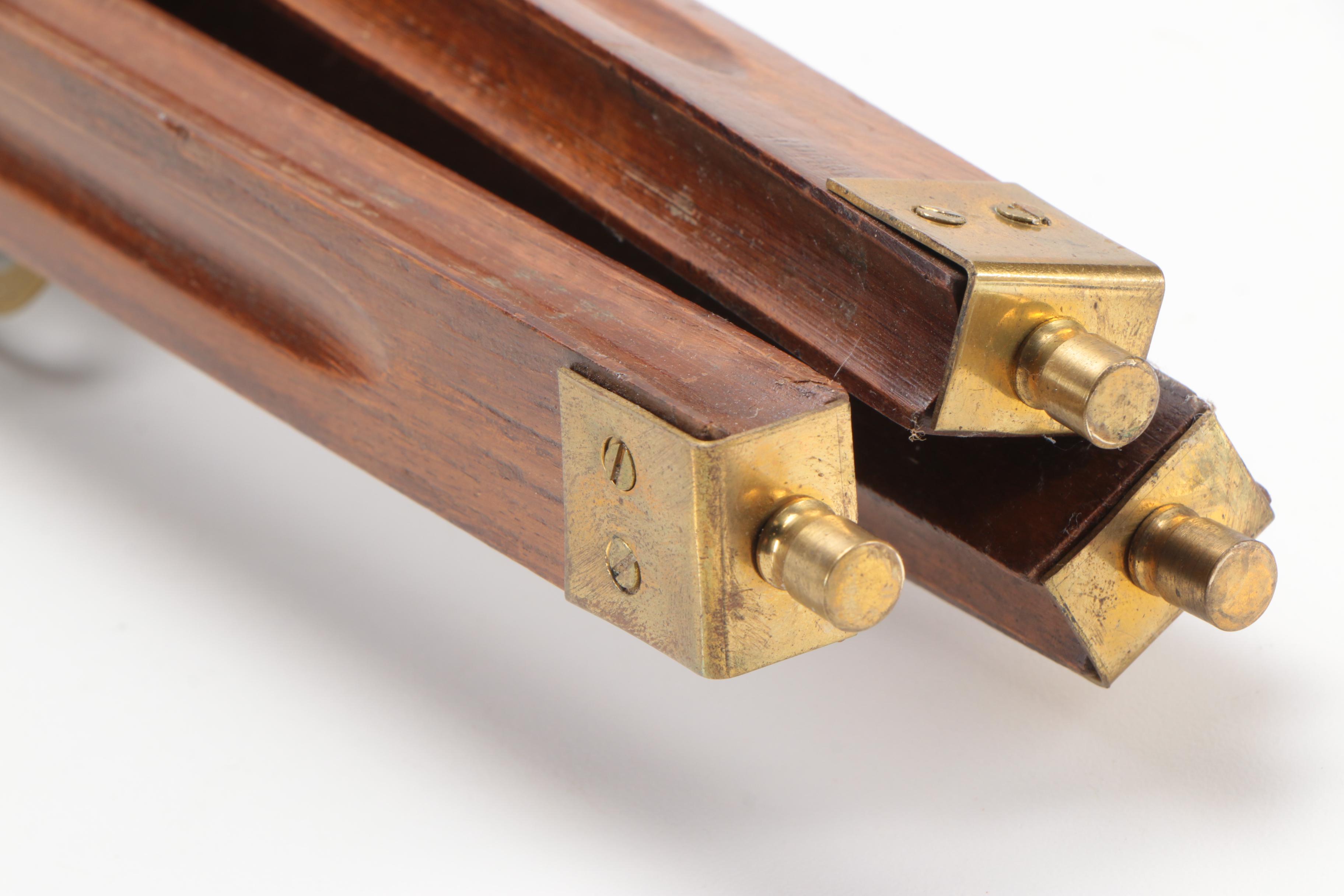 Stanley London Double Barrel Mounted Brass Telescope