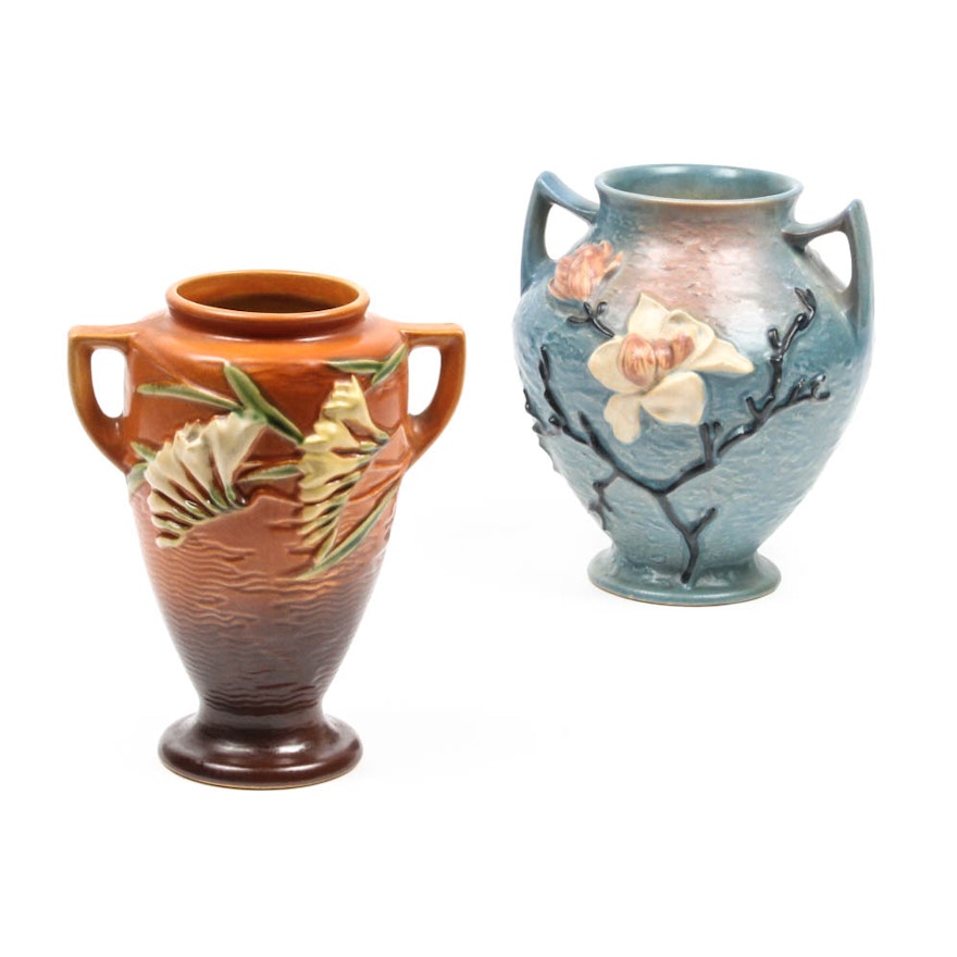 Roseville "Freesia" and "Magnolia" Vases