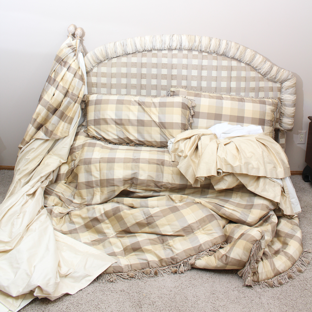 Upholstered King Size Headboard and Bedroom Decor