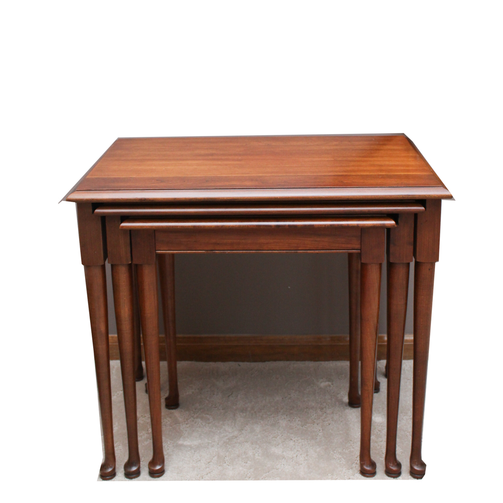 Queen Anne Style Cherry Nesting Tables