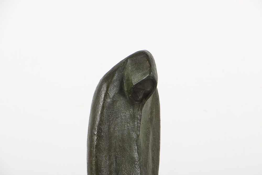 Copper Cast Sculpture of Abstract Cloaked Man