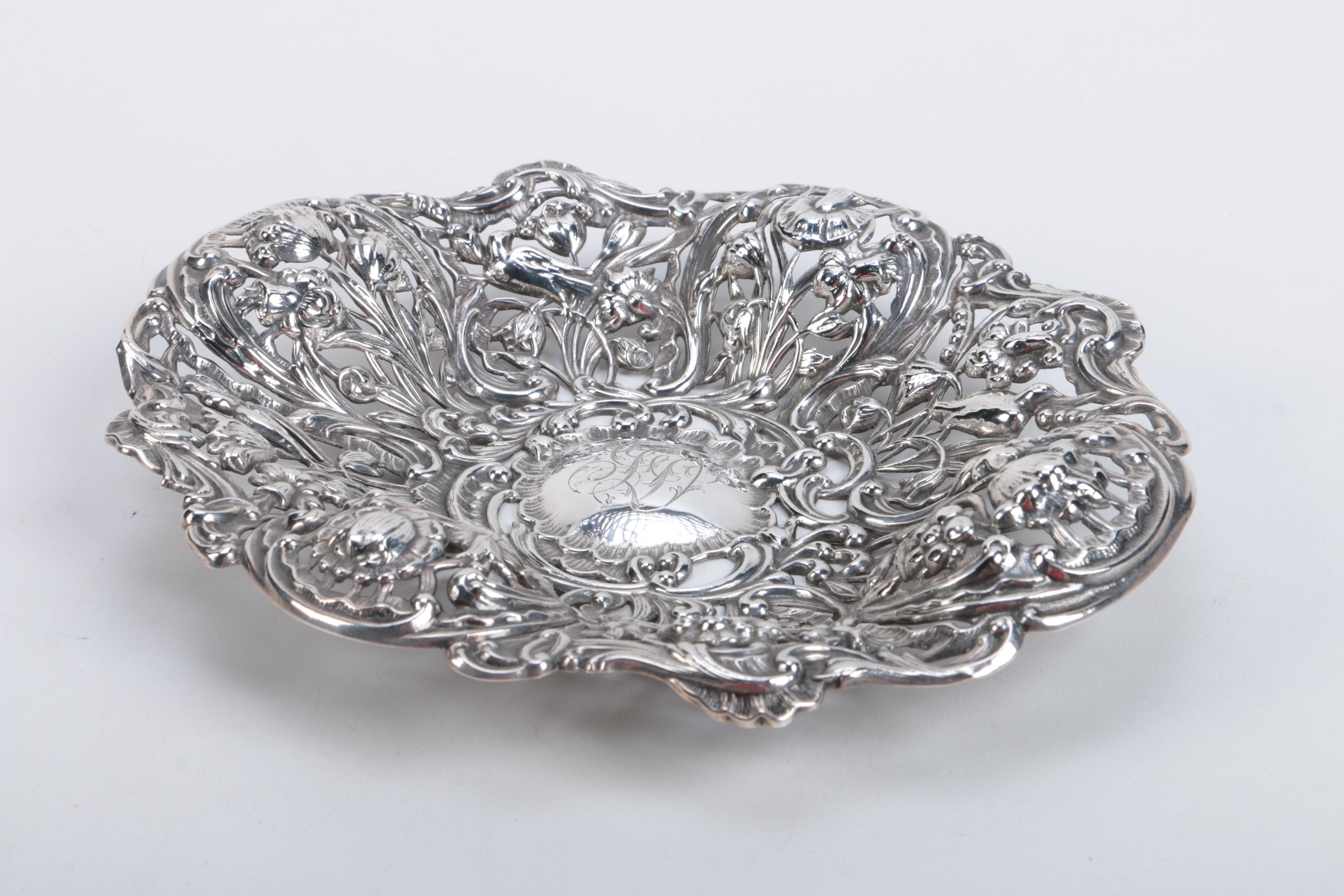 Dominick and Haff Sterling Silver Repousse Tray