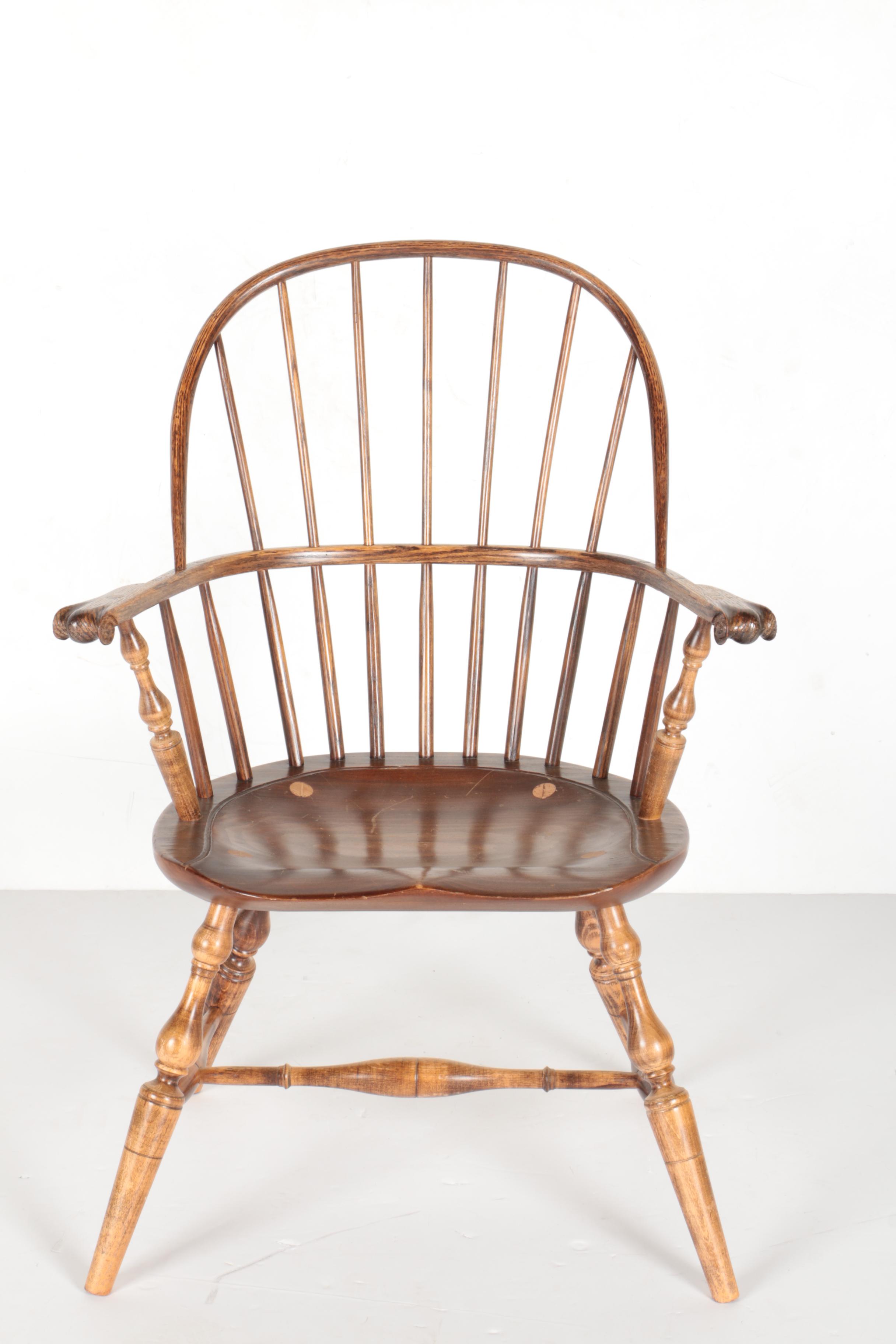 Two Vintage Hand-Made Windsor Chairs by Richard Grell