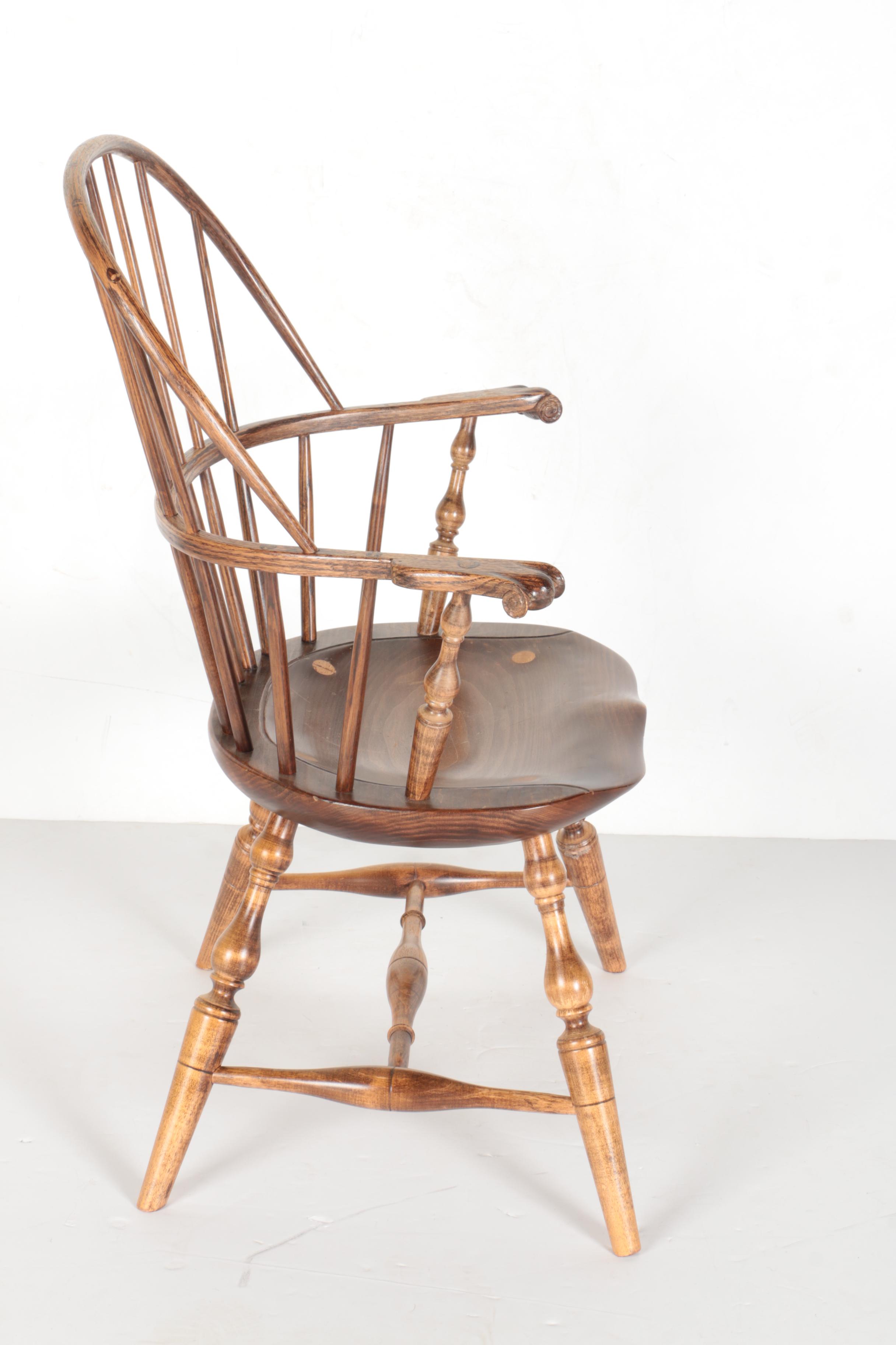 Two Vintage Hand-Made Windsor Chairs by Richard Grell