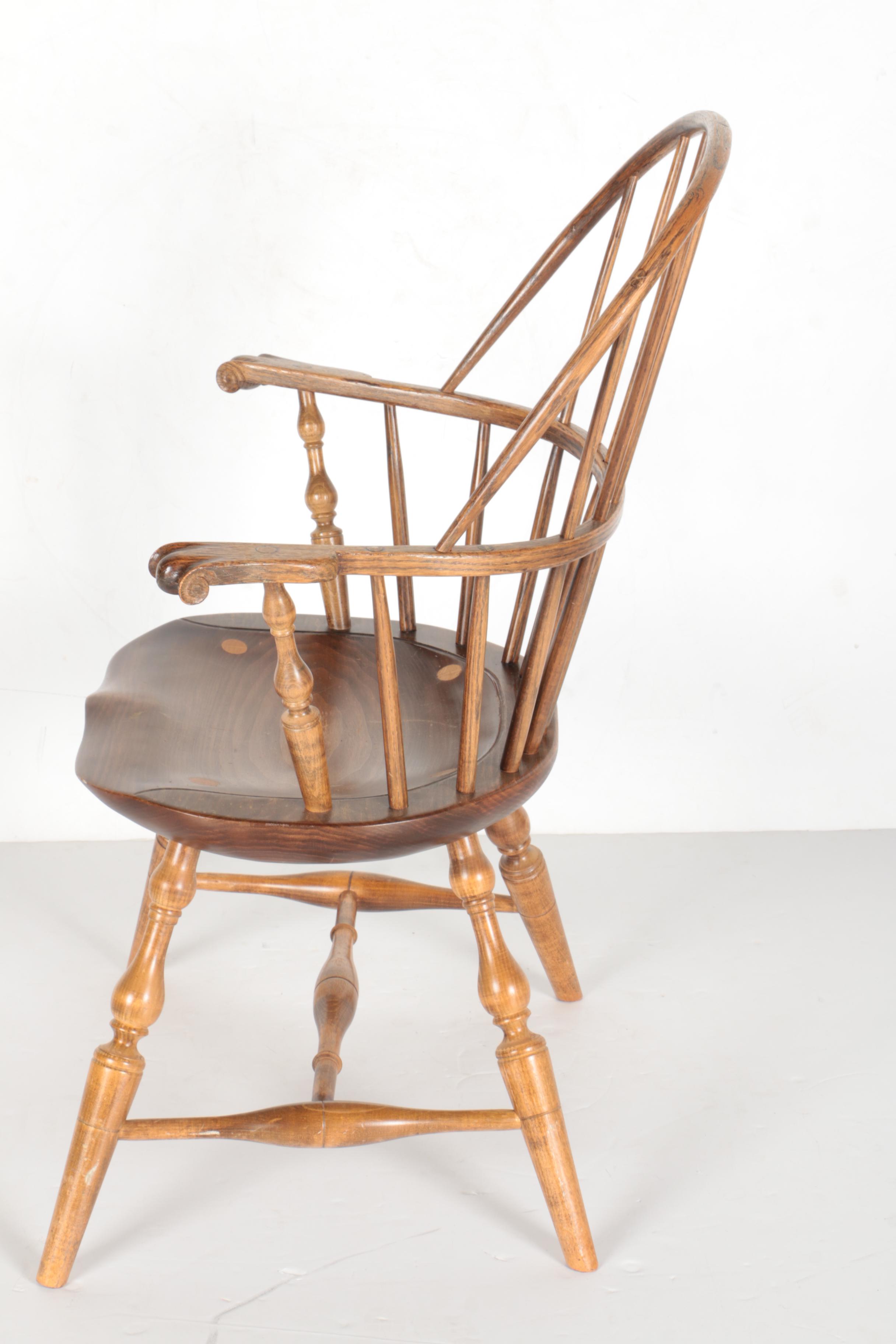Two Vintage Hand-Made Windsor Chairs by Richard Grell