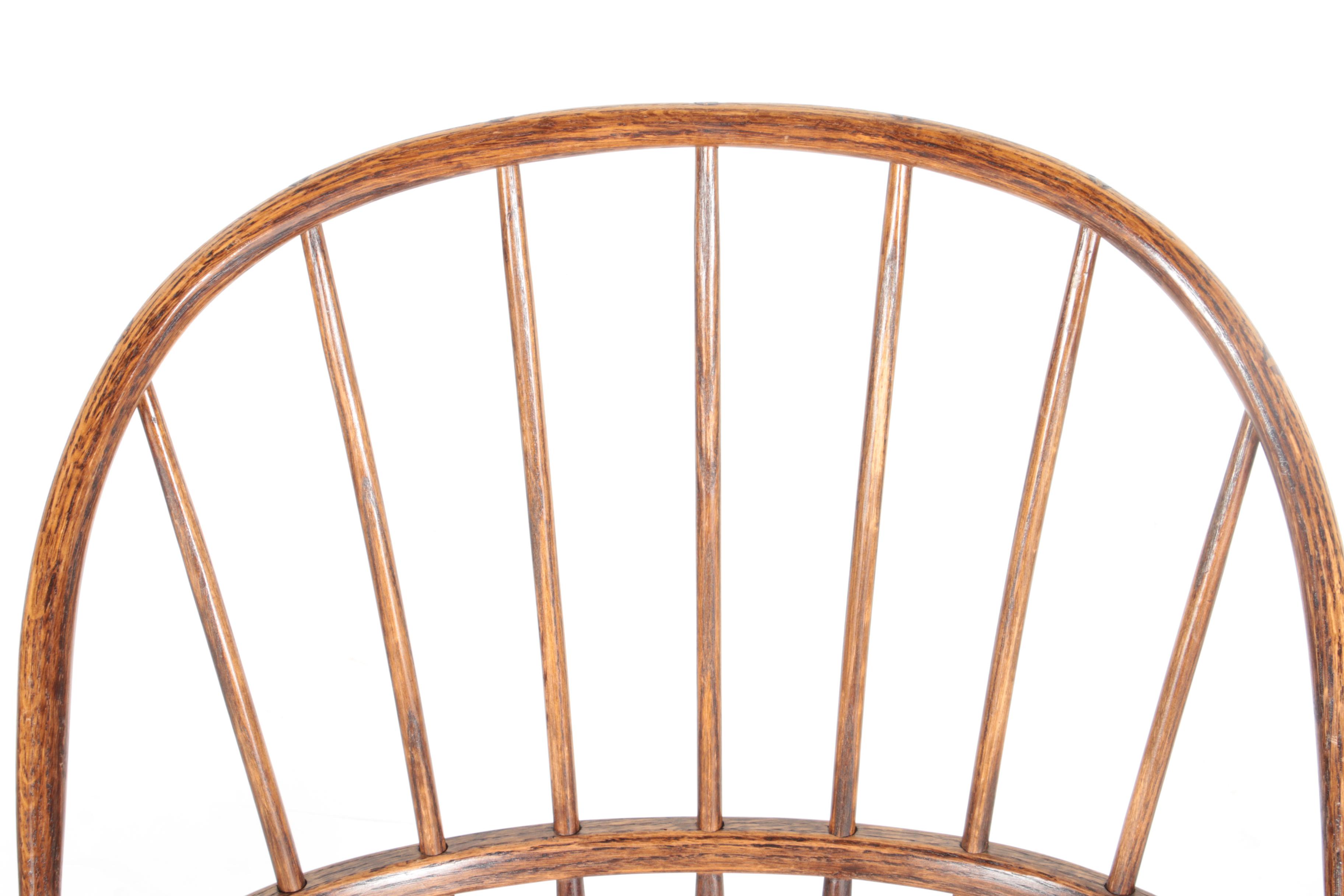 Two Vintage Hand-Made Windsor Chairs by Richard Grell