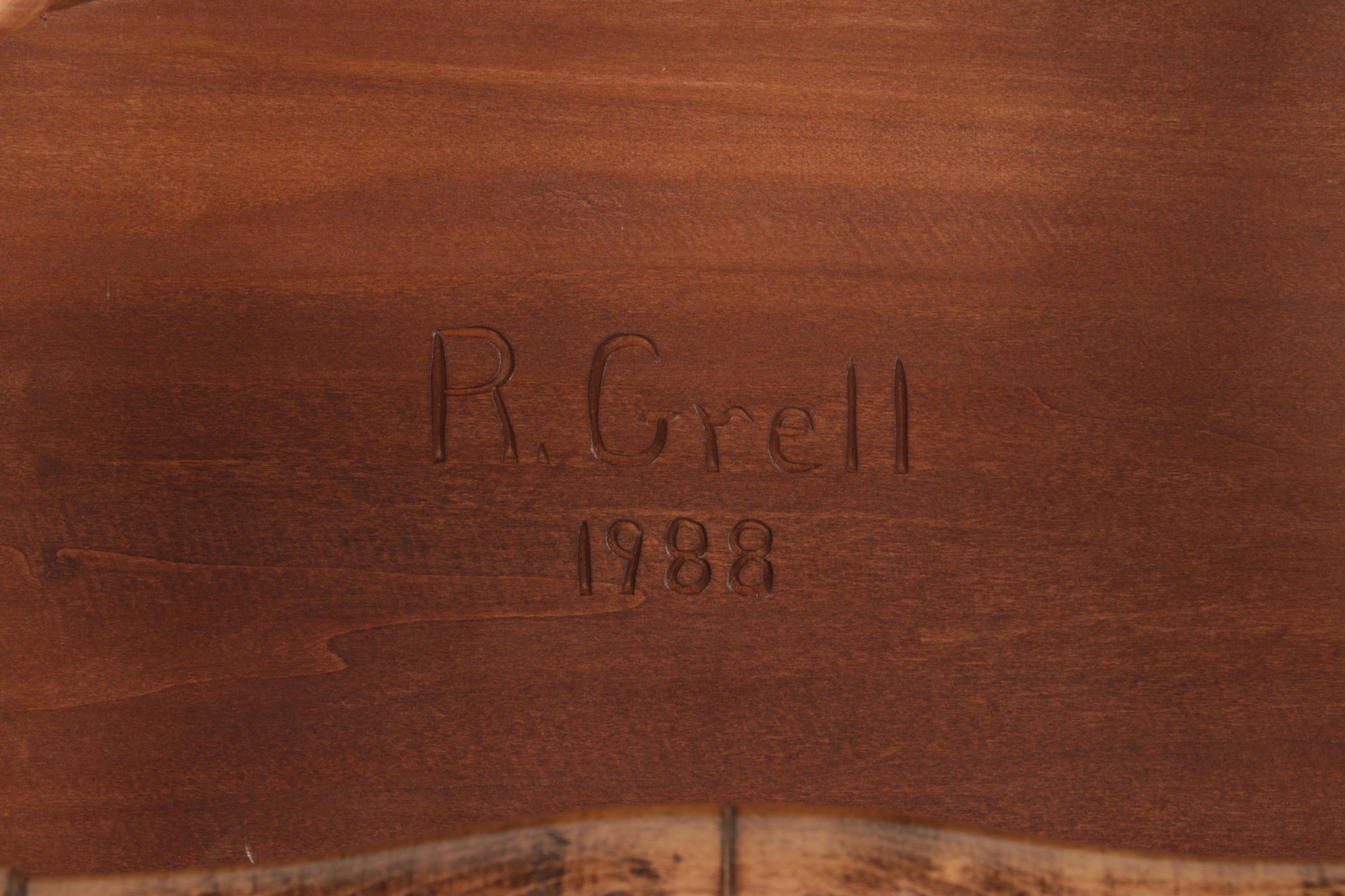 Two Vintage Hand-Made Windsor Chairs by Richard Grell