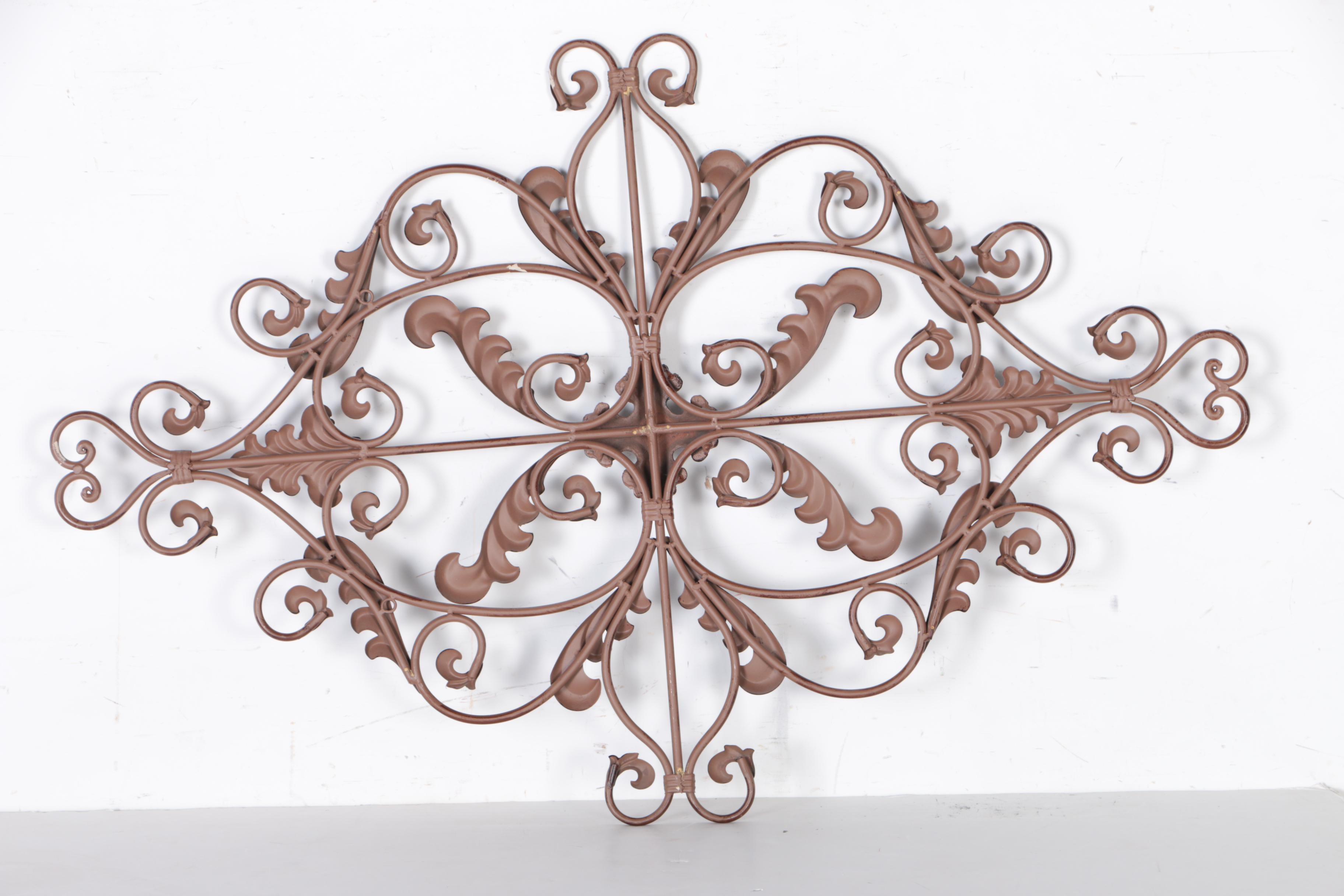 Scrolled Metal Wall Hanging