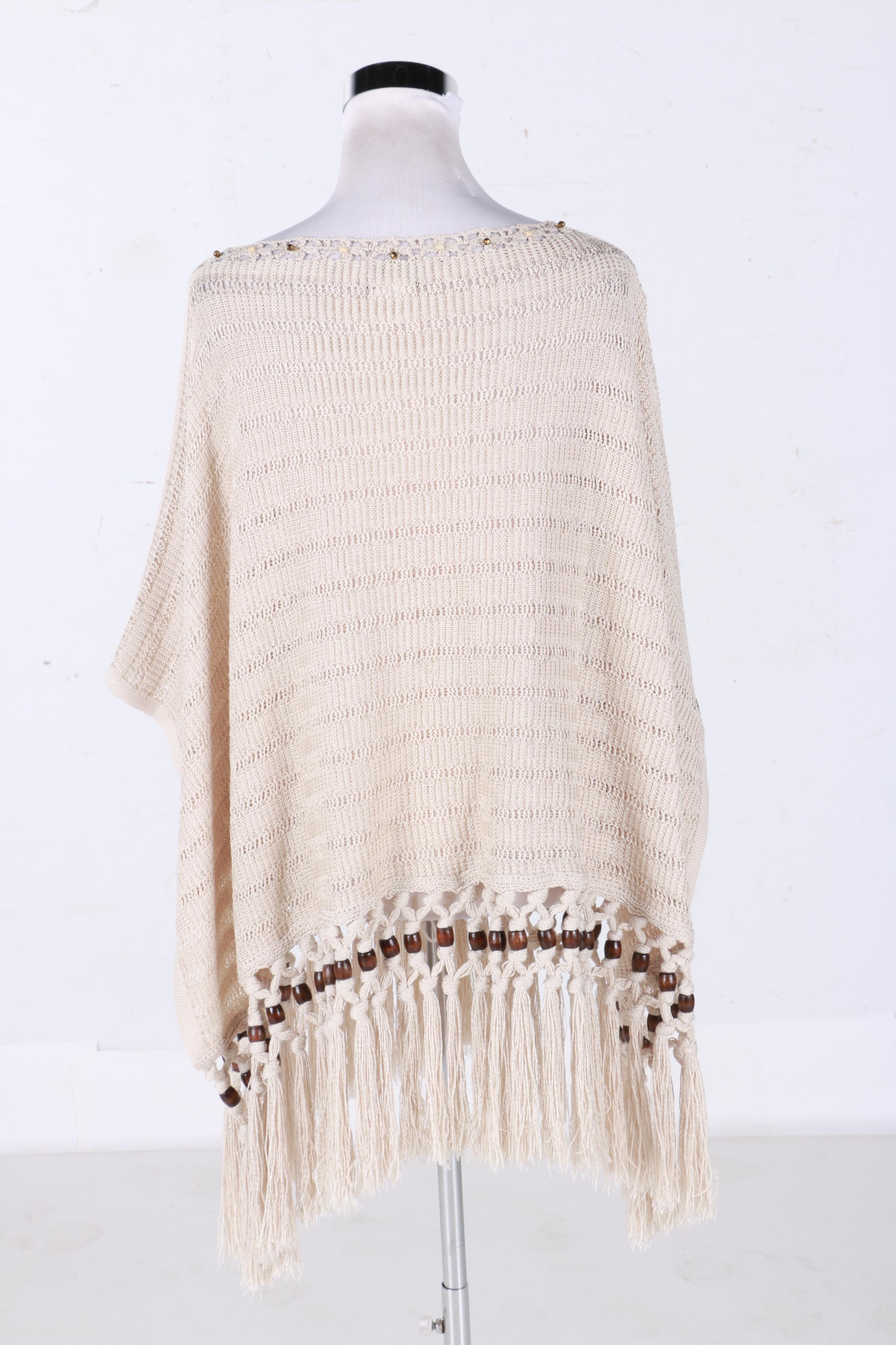 St. John Sport Wool Blend Poncho