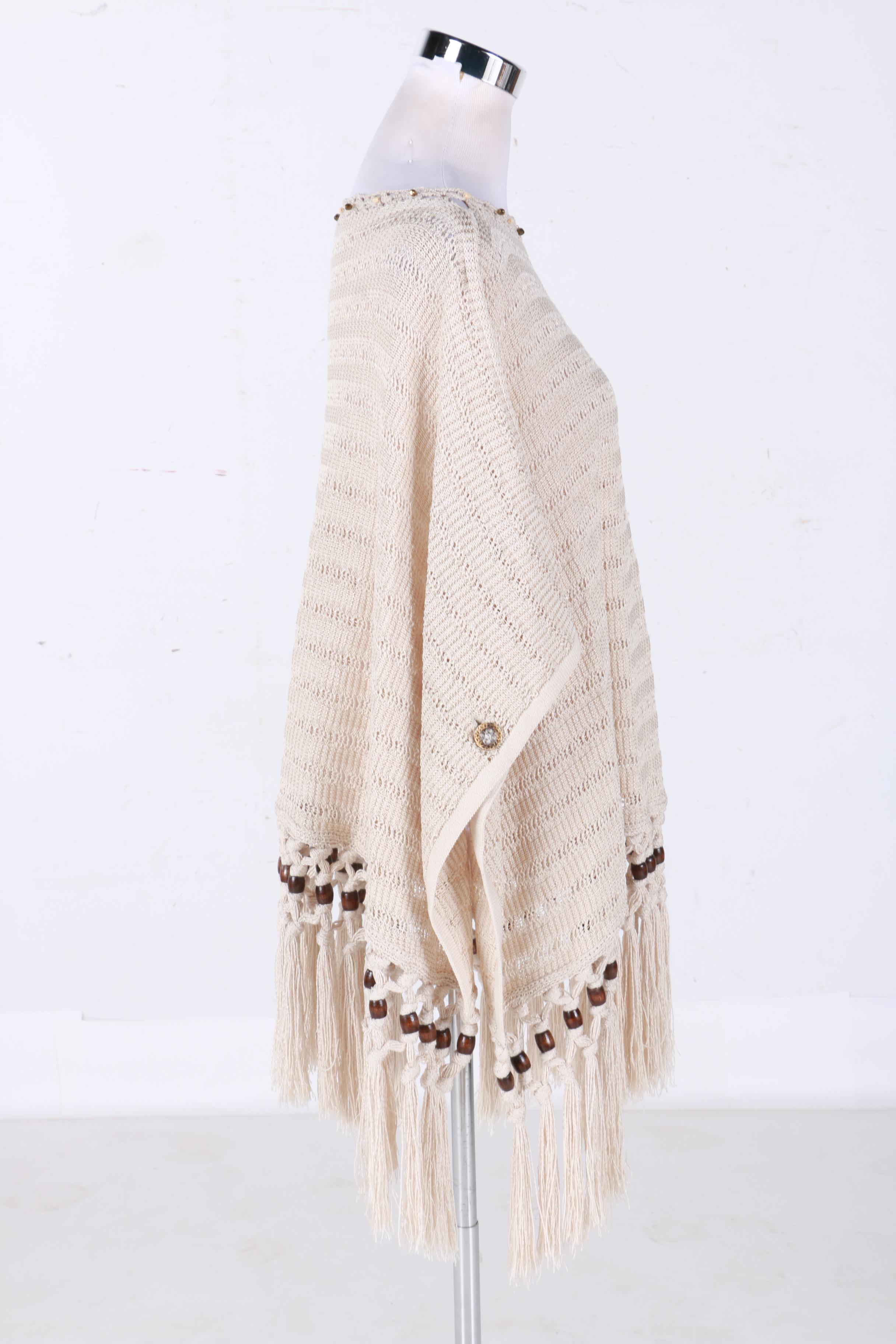 St. John Sport Wool Blend Poncho