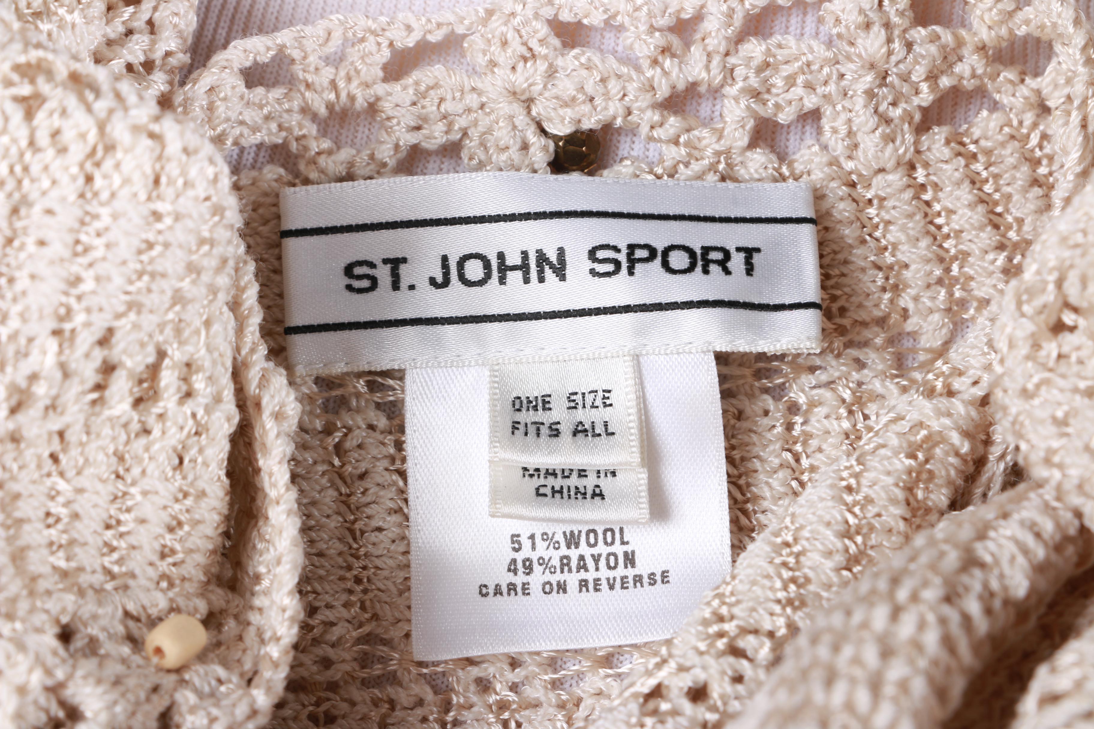 St. John Sport Wool Blend Poncho