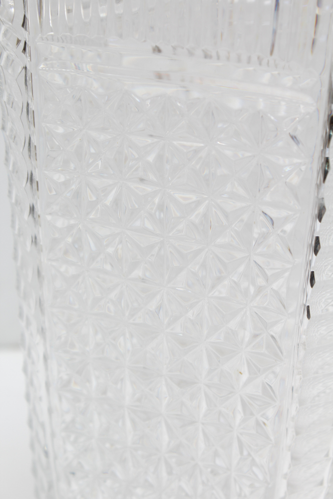 Waterford Crystal Large Tapered Square Vase