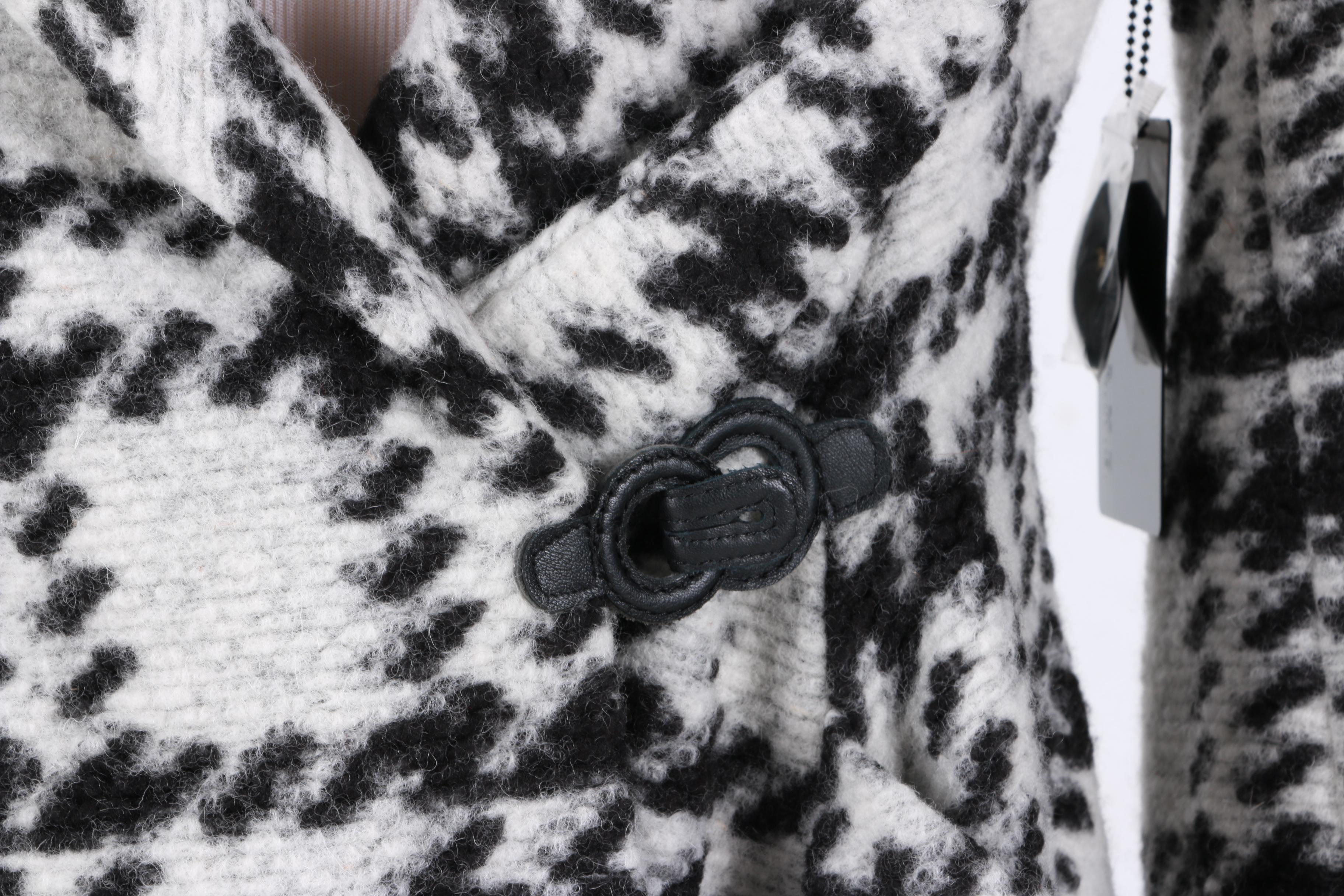 L.A.M.B. Wool Blend Houndstooth Coat