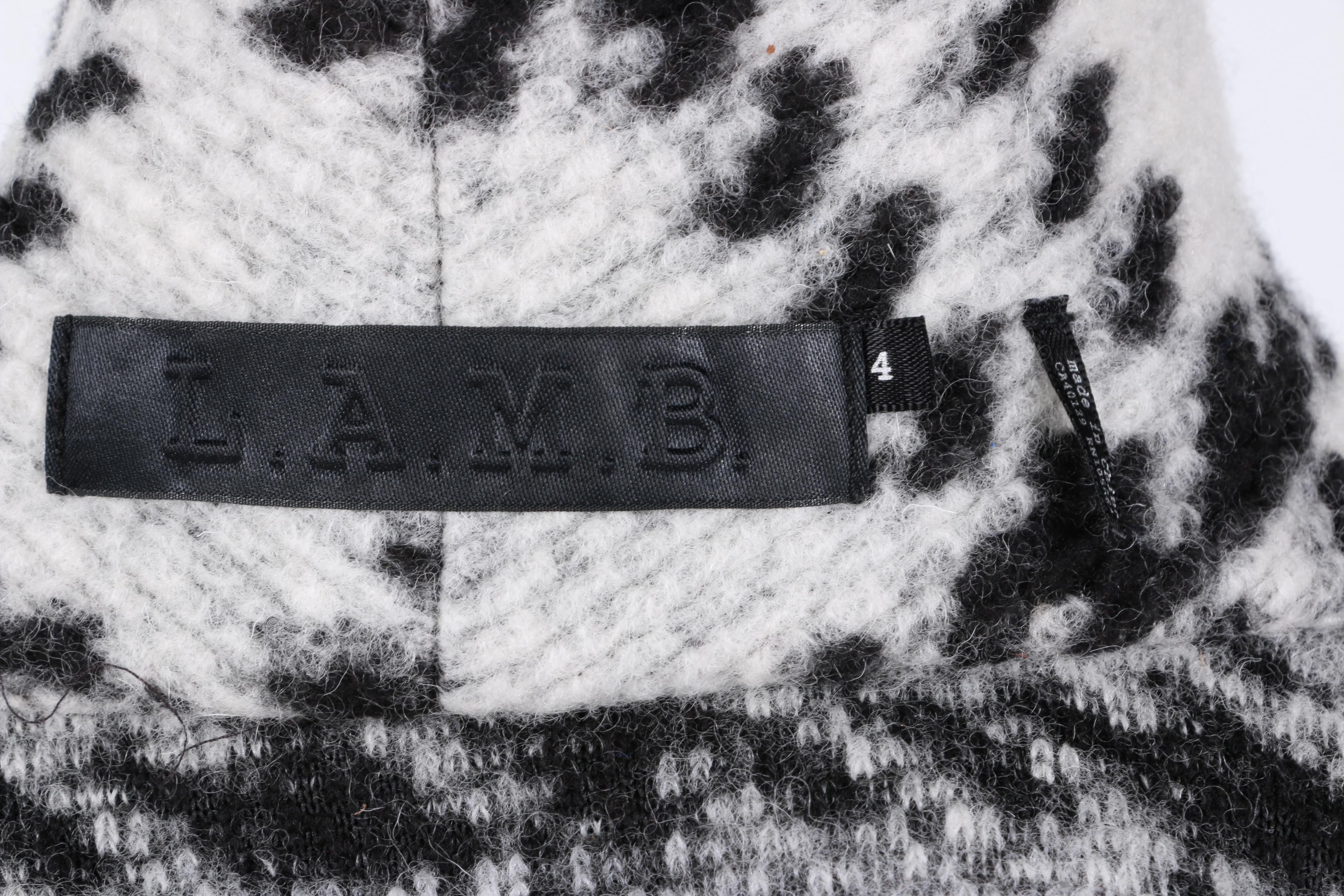 L.A.M.B. Wool Blend Houndstooth Coat