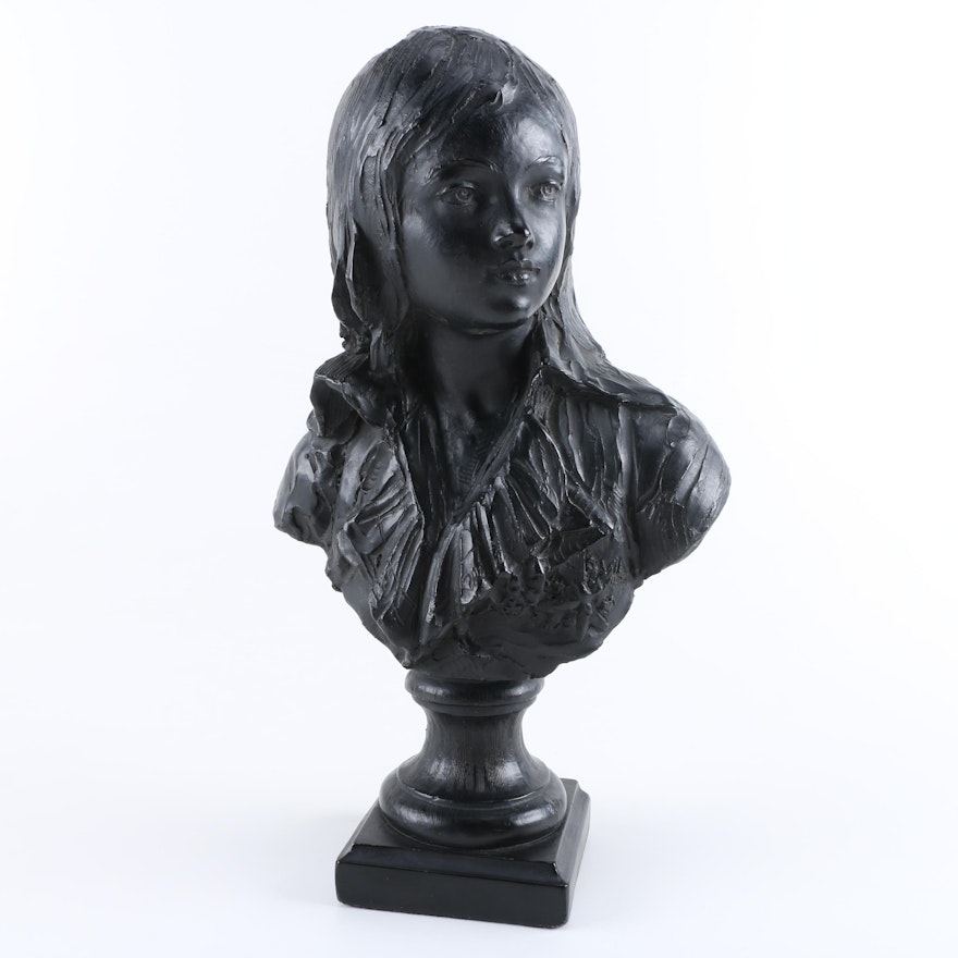 Borghese Cast Bust of a Long-Haired Child